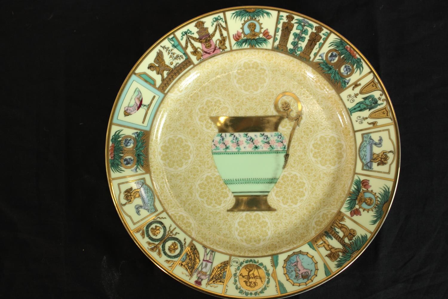 A set of eight Gucci Greek Mythology pattern porcelain plates, marked 'GUCCI' to the underside. - Image 8 of 11