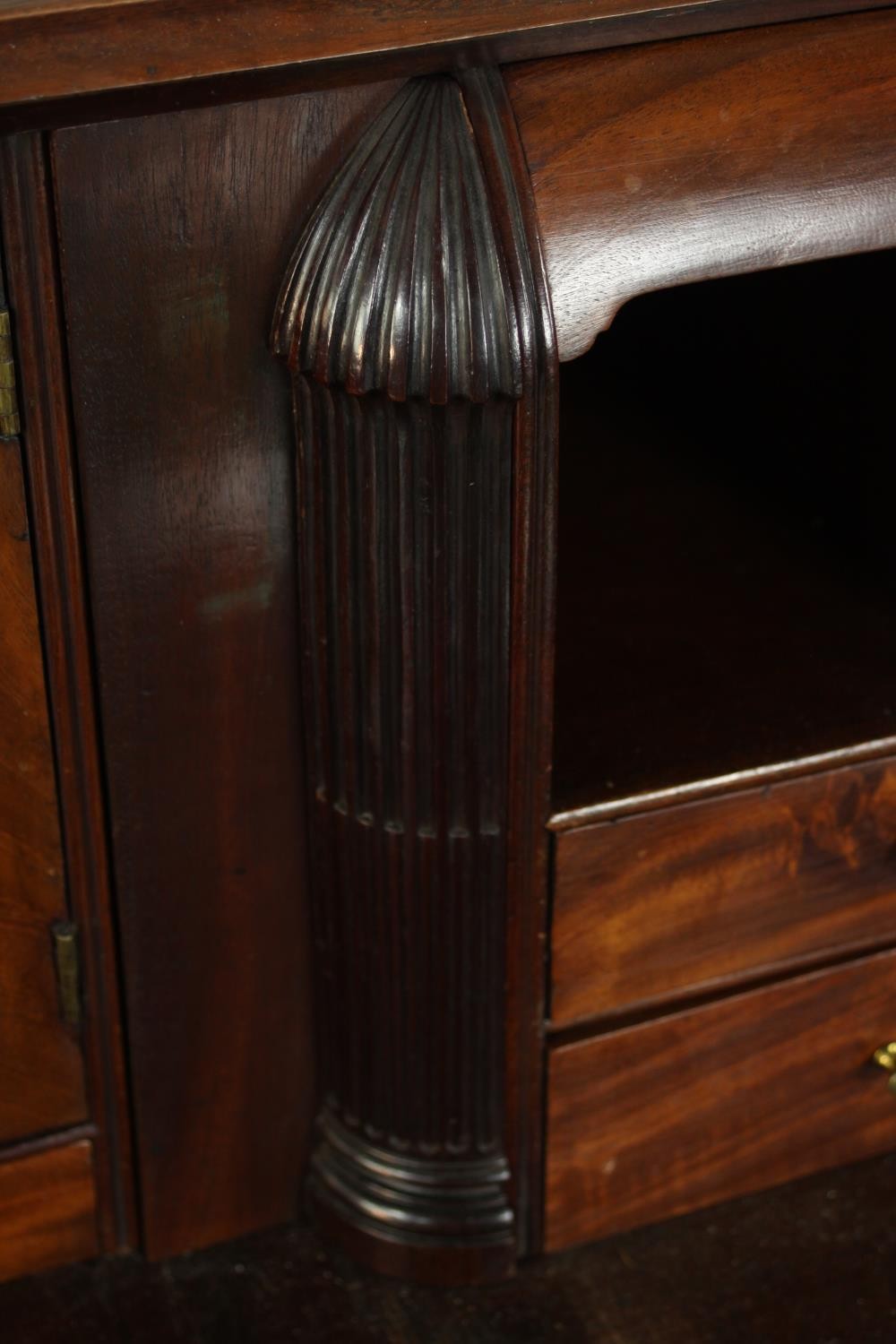 A 19th century mahogany bureau, the fall front enclosing a green writing surface with an arrangement - Image 10 of 12
