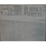 Sigmund Pollitzer (1913-1982), Mediterranean Square, pen, signed and dated '20.IX.61'. H.64 W.50cm