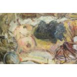 Brian Holmes, very large oil on canvas "Dissection", signed verso. H.115 W.175cm.