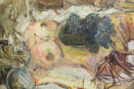 Brian Holmes, very large oil on canvas "Dissection", signed verso. H.115 W.175cm.
