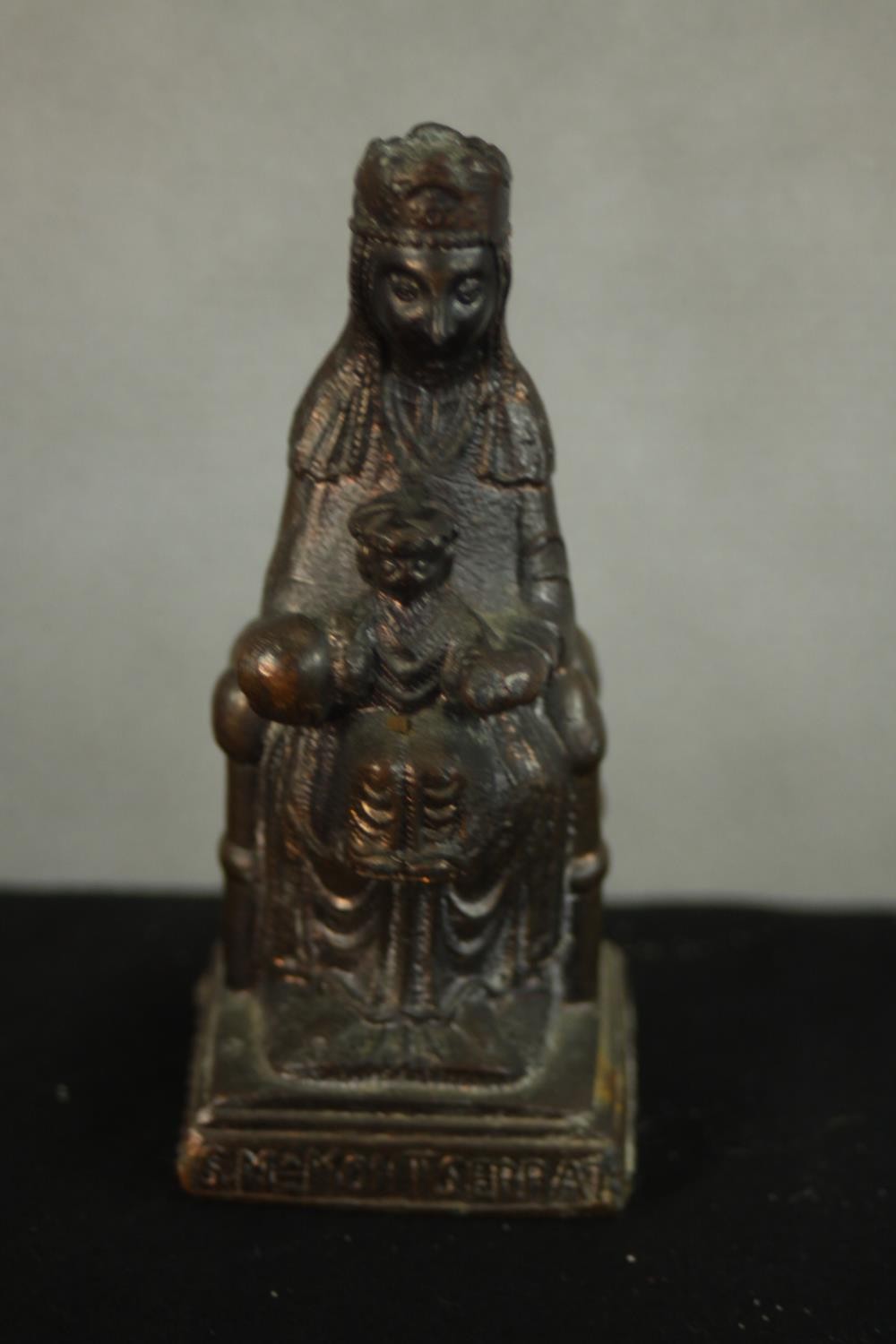 Two brass figures of 'Our Lady of Montserrat'. H.11 W.5 D.4cm. (each) - Image 7 of 11