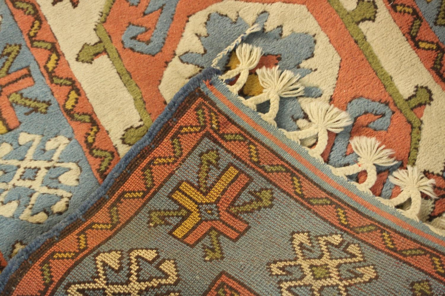 A hand made cream ground Konya rug. L.140 W.102cm. - Image 5 of 5