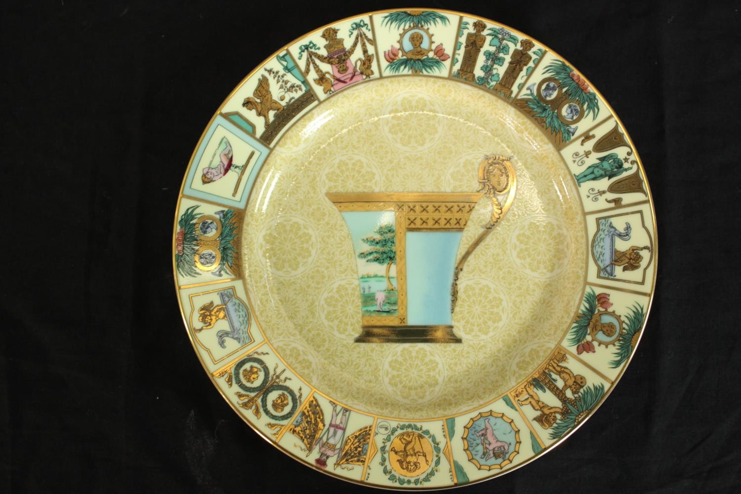 A set of eight Gucci Greek Mythology pattern porcelain plates, marked 'GUCCI' to the underside. - Image 9 of 11