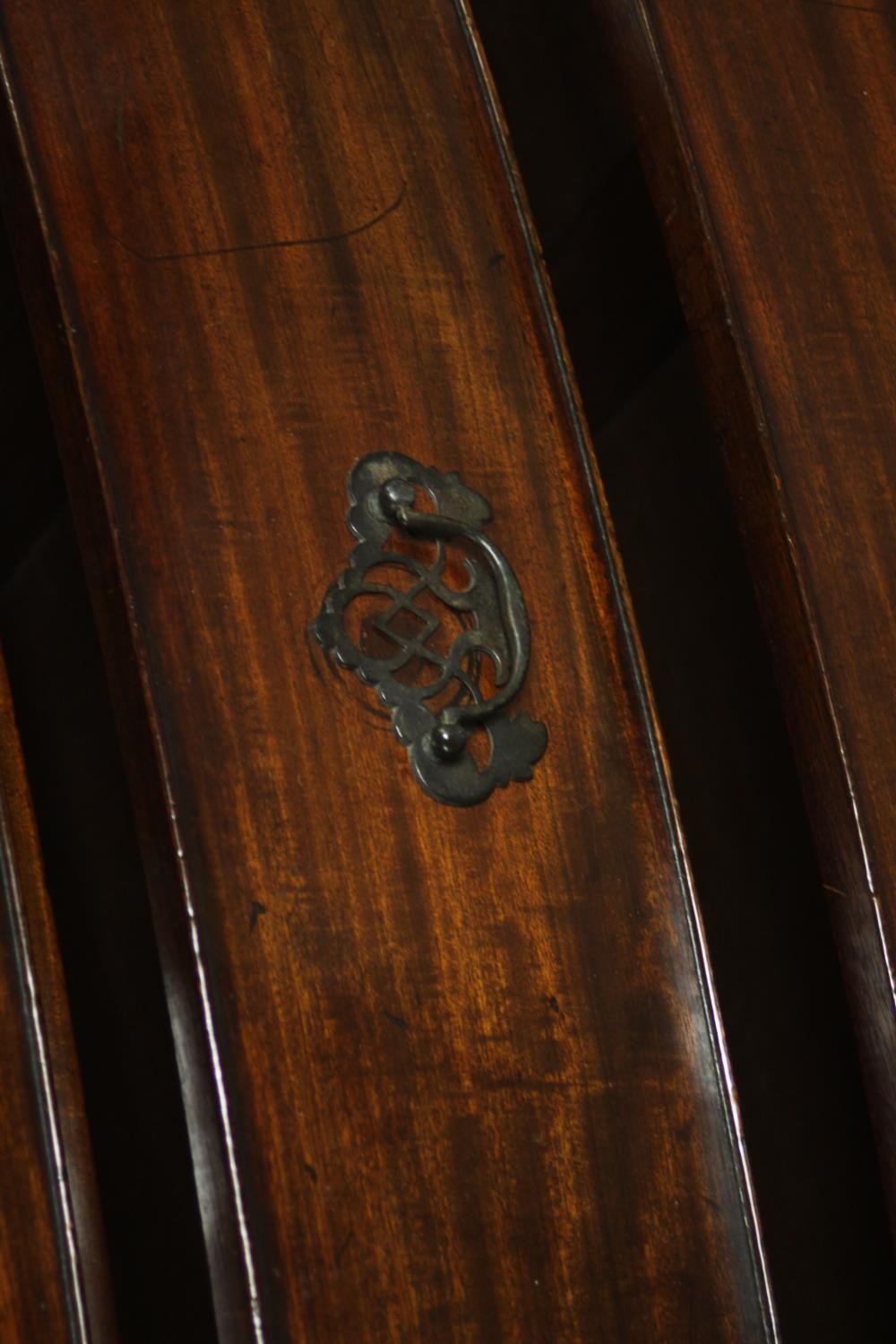 A George III bowfronted mahogany chest of two short over three long drawers above a shaped apron and - Image 8 of 8