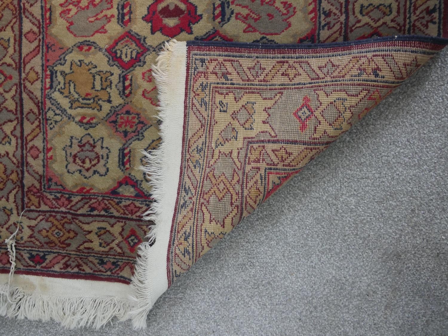 A biscuit ground hand made Erevan Russian runner. W.303 D.82cm - Image 5 of 6