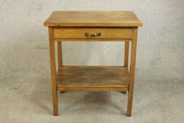An early 20th century Cooke's (Finsbury) Ltd side table, with a single drawer over an undertier,