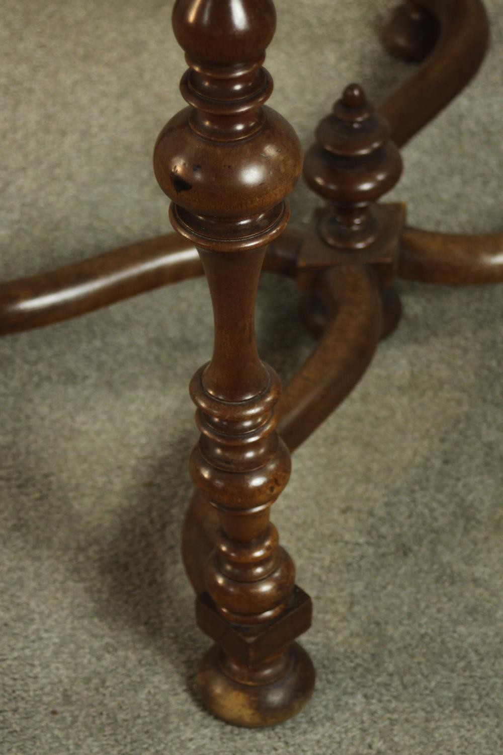 A 17th century style walnut side table, the rectangular top with a moulded edge over a single - Image 11 of 11