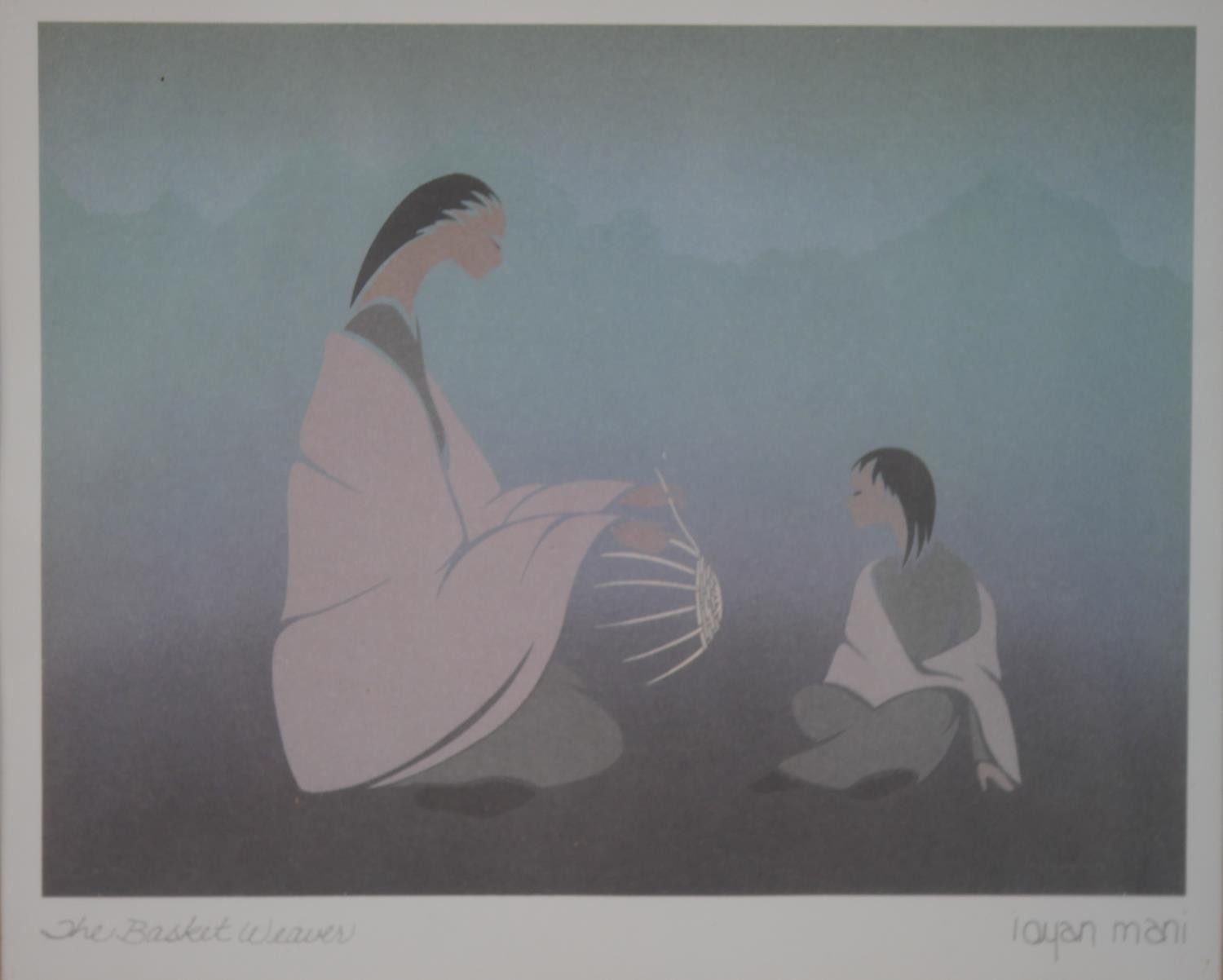 Maxine Noel (Ioyan Mani) (b.1946), lithograph signed in plate print 'The Basket Weaver' along with - Image 3 of 12