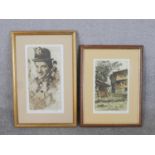 Danail Ignatov, two framed and glazed artist's proof etchings, 'Charley' and two timber framed