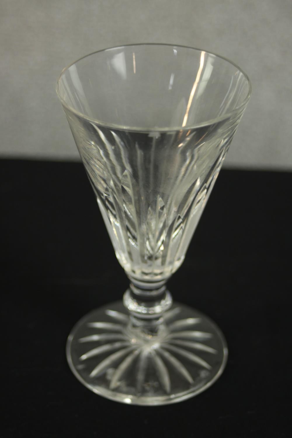 A collection of nineteen hand cut crystal glasses, including six whisky tumblers and seven - Image 5 of 6
