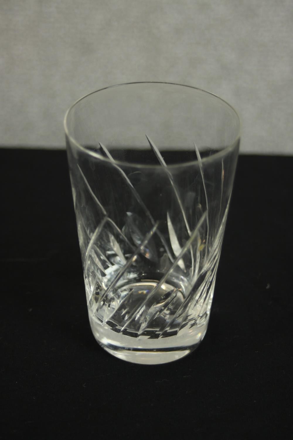 A collection of nineteen hand cut crystal glasses, including six whisky tumblers and seven - Image 3 of 6
