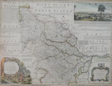 After Emanuel Bowen (British 1694-1767), 'An Accurate Map of the West Riding of Yorkshire Divided