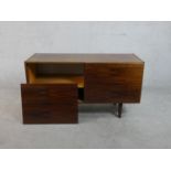 A vintage style cabinet in simulated rosewood. H.66 W.120 D.47cm