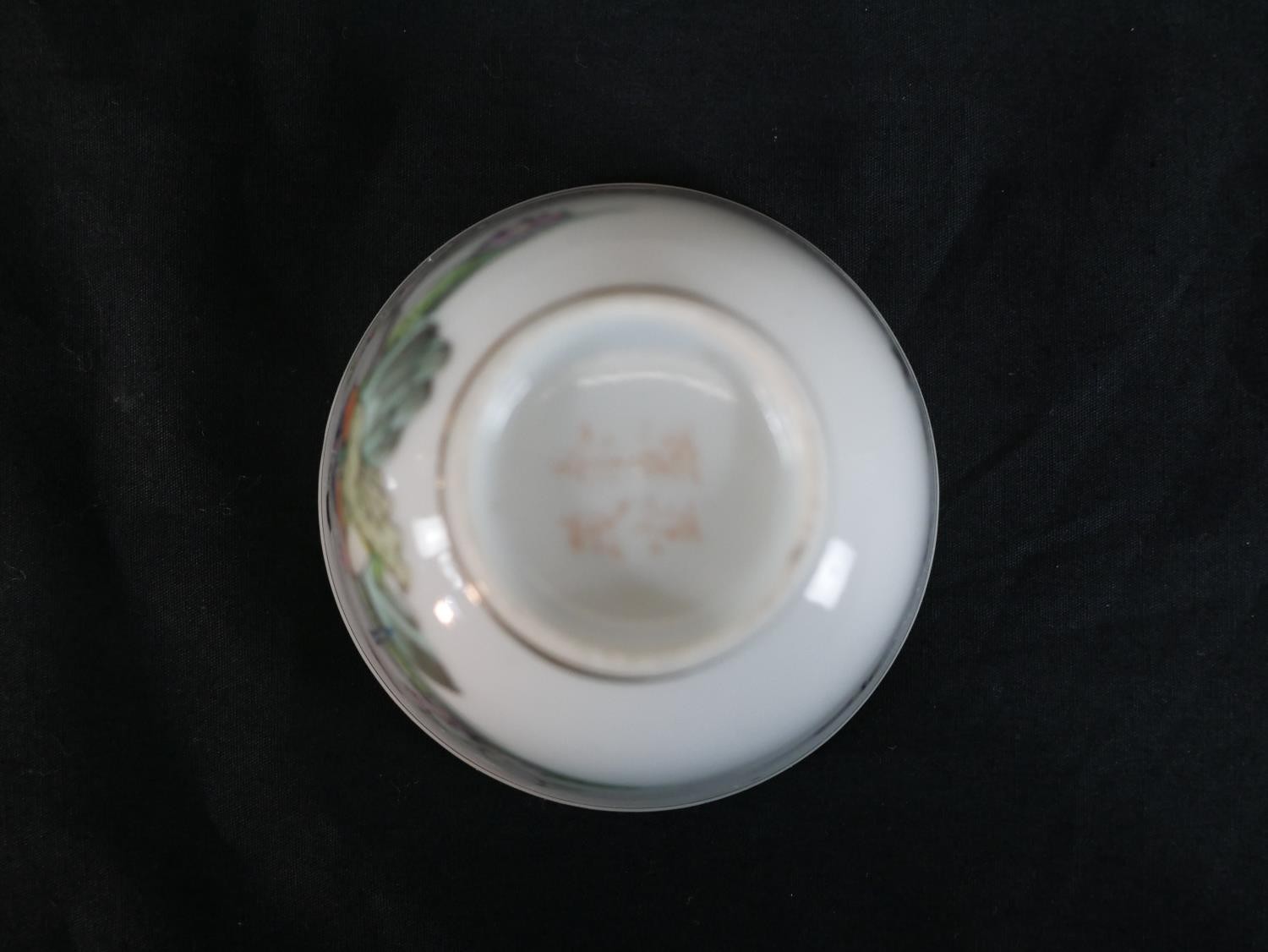 A collection of five 19th century Chinese tea bowls along with two carved and pierced hardwood - Image 7 of 7