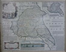 After Emanuel Bowen (British 1694-1767), 'An Accurate Map of the East Riding of York Shire divided