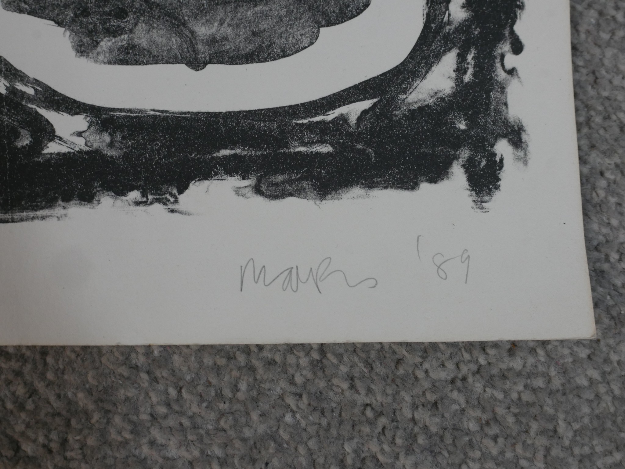 20th century; indistintly signed; Pizza Slice; black and white pencil signed limited edition - Image 3 of 6