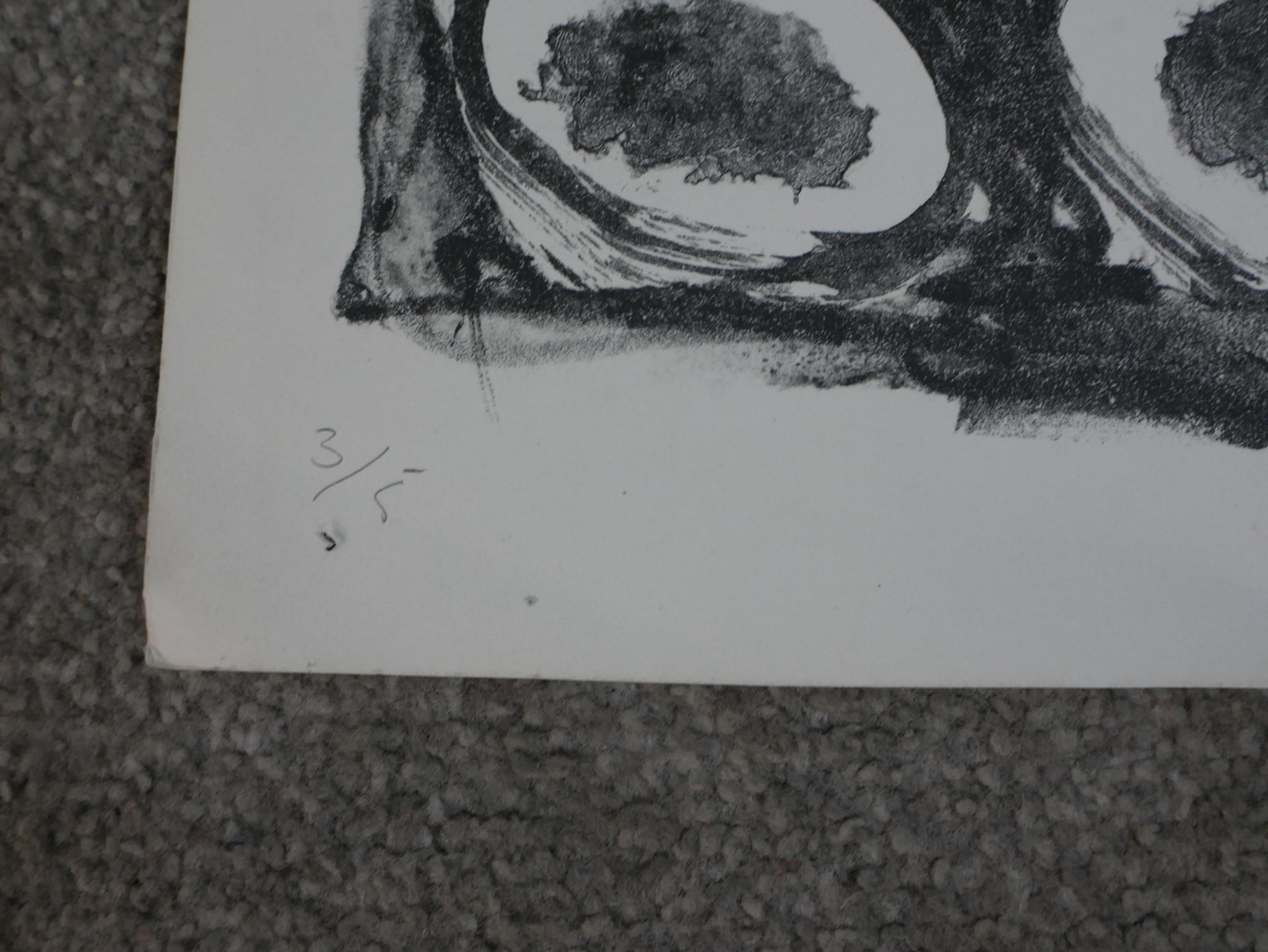 20th century; indistintly signed; Pizza Slice; black and white pencil signed limited edition - Image 4 of 6