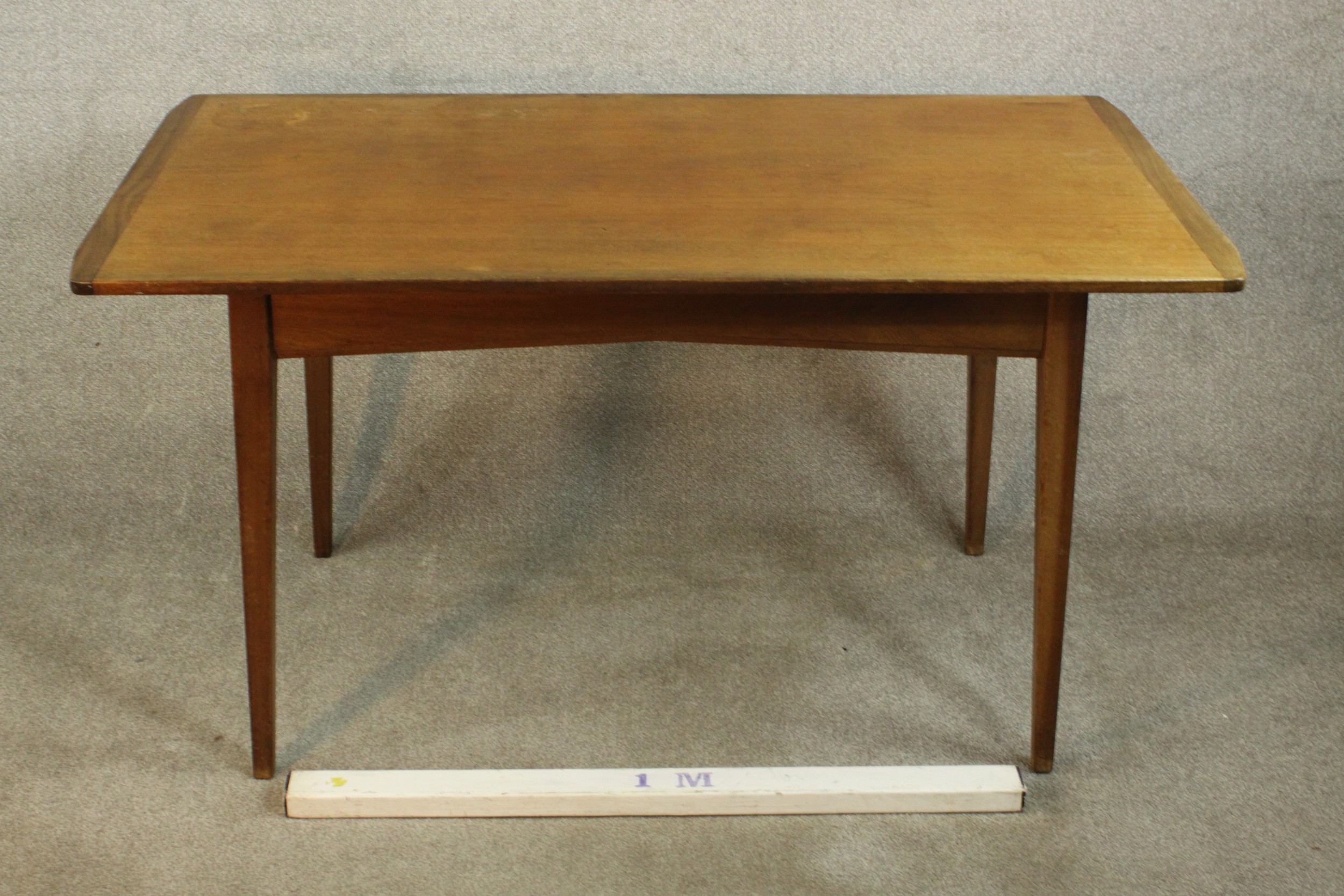 A circa 1960's teak dining table by Storys of Kensington, the rectangular top with cleated ends, - Image 2 of 5