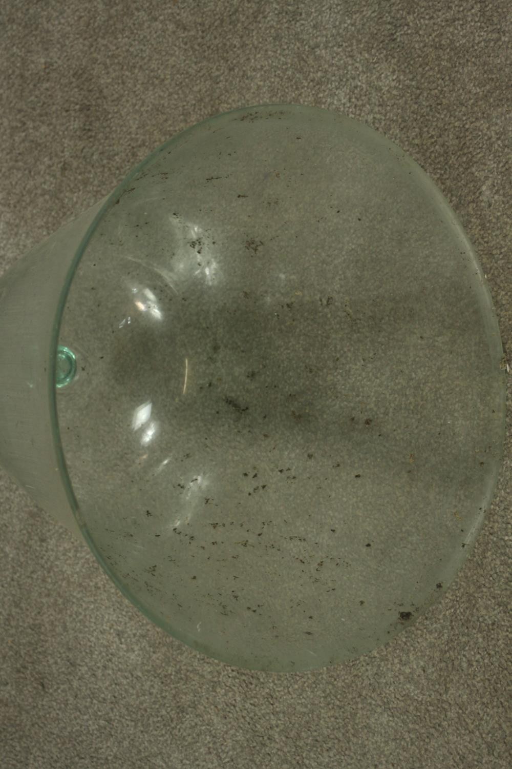 A 19th century mottled green glass garden cloche. H.46 Dia.42cm. - Image 4 of 4