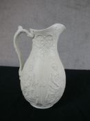 A Victorian William Brownfield Staffordshire International Exhibition parian ware water jug, mould