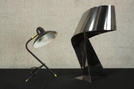An Arles Table Lamp is designed by Domei Endo for DI CLASSE and a Habitat vintage chrome ribbon