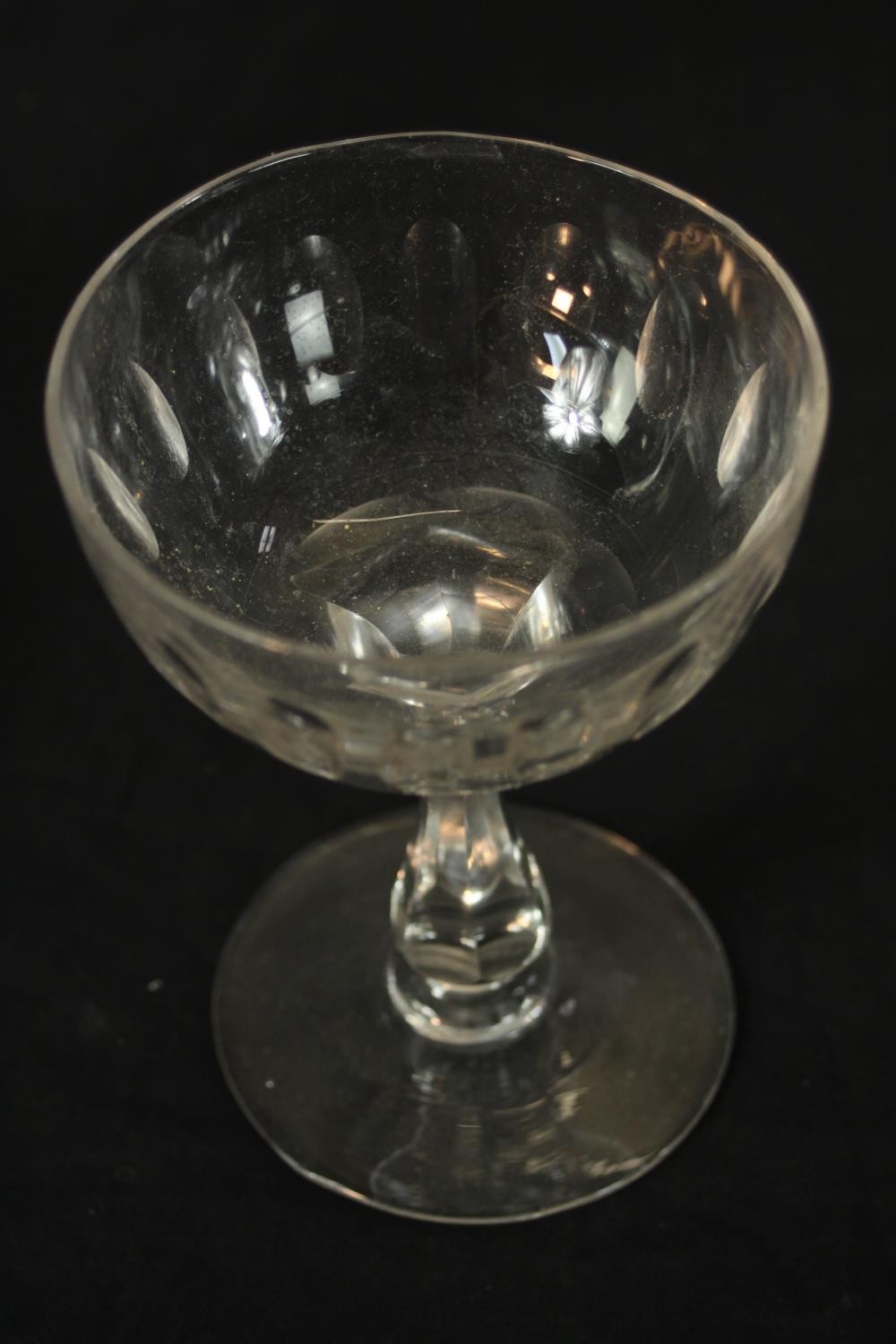A set of thirteeen 20th century, possibly French martini glasses together with a clear glass ships - Image 8 of 9