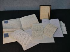 A collection of approximately a dozen 19th /20th century handwritten letters; with one reportedly