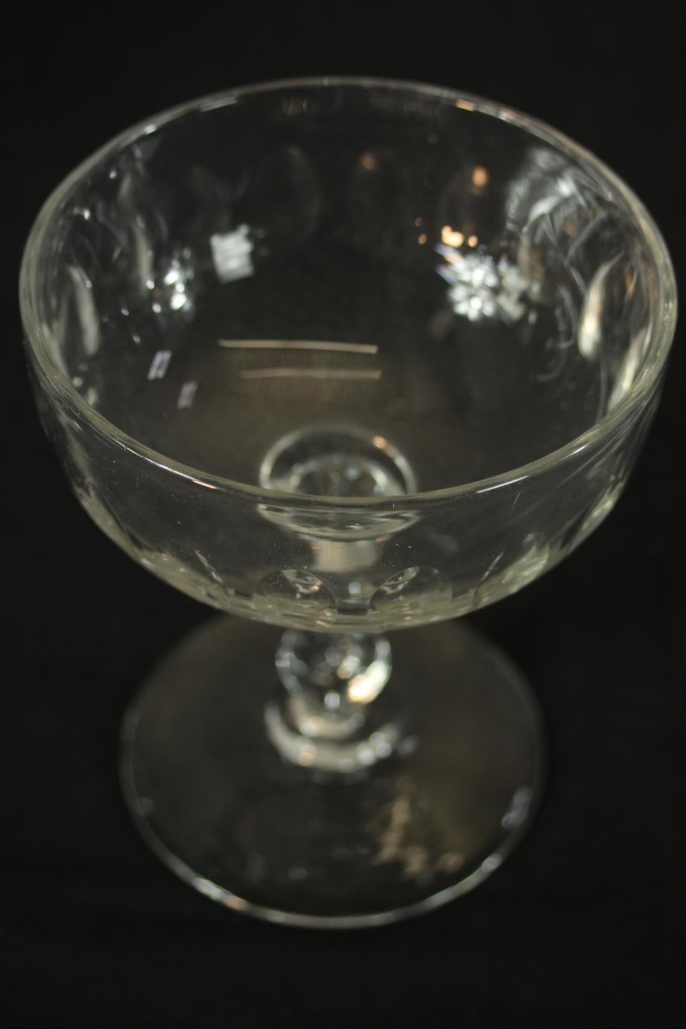 A set of thirteeen 20th century, possibly French martini glasses together with a clear glass ships - Image 7 of 9