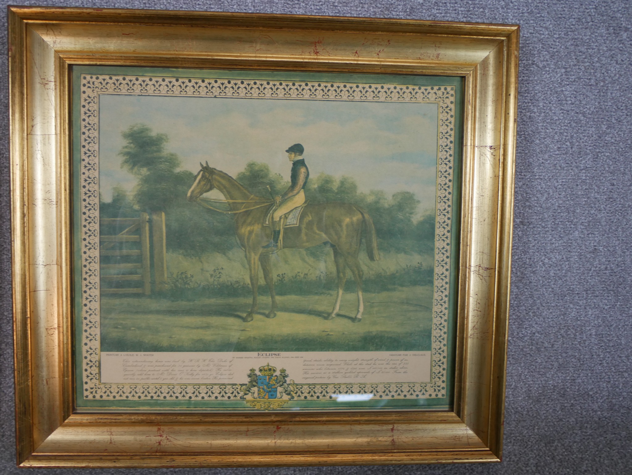 W.J. Shayer (1811 - 1892), two coloured lithographs of famous racing horses 'Ormonde' and 'Eclipse'. - Image 6 of 8