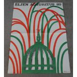 An unframed Eljen Augusztus 20 poster in association from the Patriotic Peoples Front in Hungary.