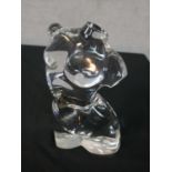 A Baccarat crystal sculpture of a nude female torso. Stamped to base. H.25 W.15 D.12cm