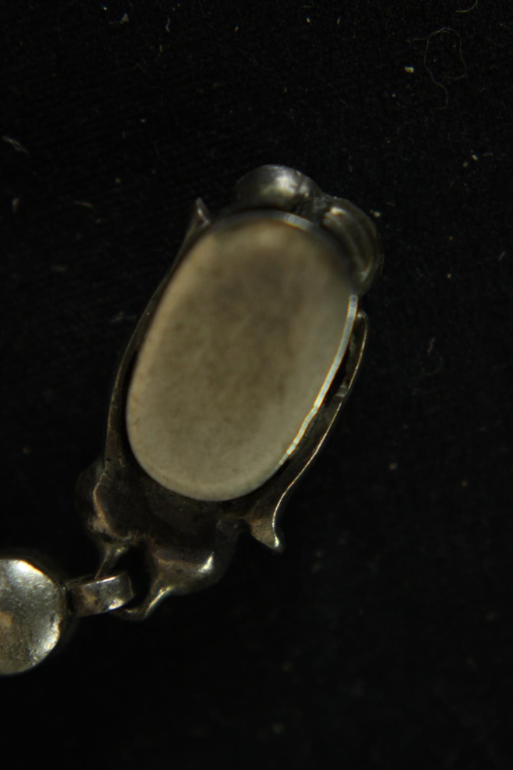 Two Victorian silver and white metal paste brooches and a bracelet. One brooch in the form of a - Image 8 of 9