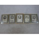A set of five 18th / 19th century prints of male figures comprising Henry Howard Earl of Surrey,