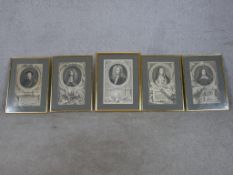 A set of five 18th / 19th century prints of male figures comprising Henry Howard Earl of Surrey,