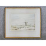 R. Palmer Baines, Windmill, watercolour, signed lower right. H.48 W.57cm