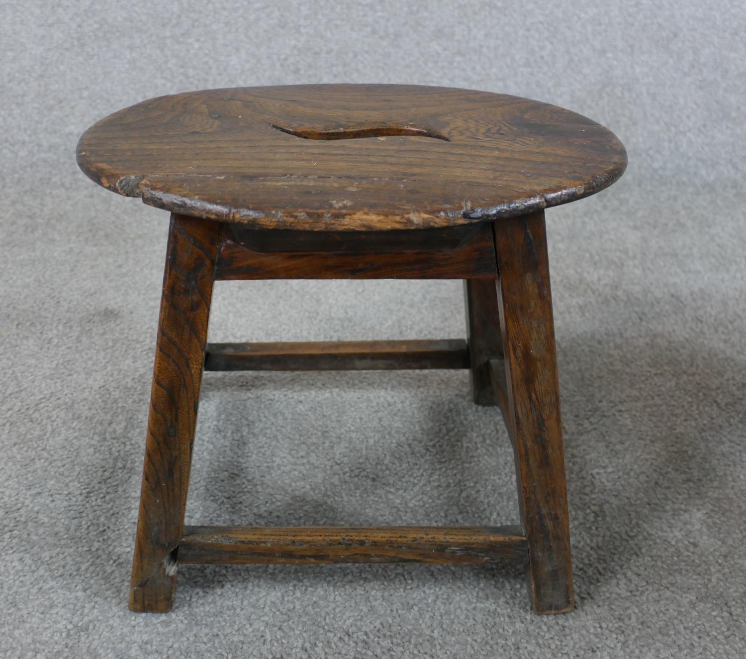 Three pieces of occasional furniture compring a George III mahogany style wine tripod table, a - Image 2 of 4