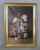 Indistinctly signed, 19th / early 20th century, possibly Dutch, Still Life of Flowers, oil on