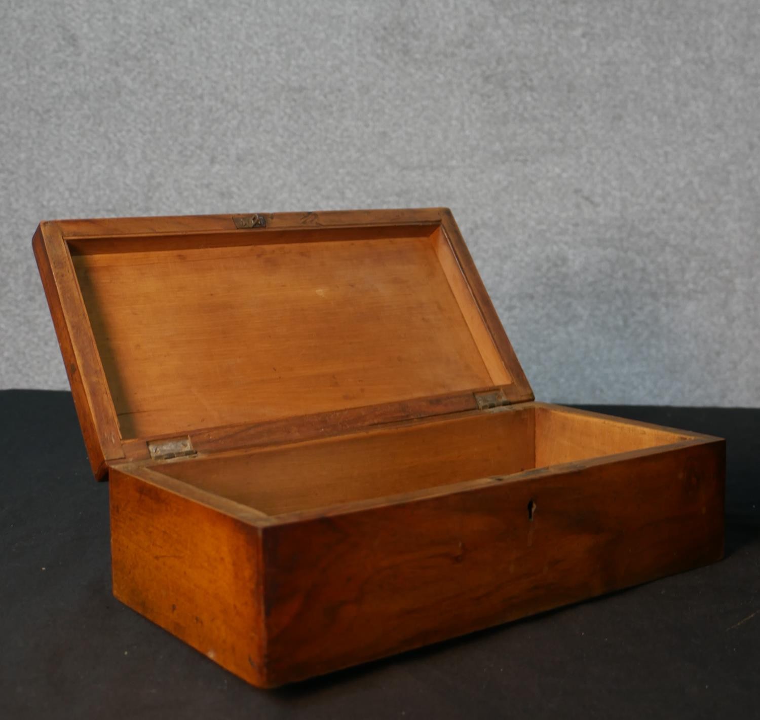 A carved Chinese hardwood lidded box; the lid carved with a farmer and oxen driven plough within - Image 4 of 9