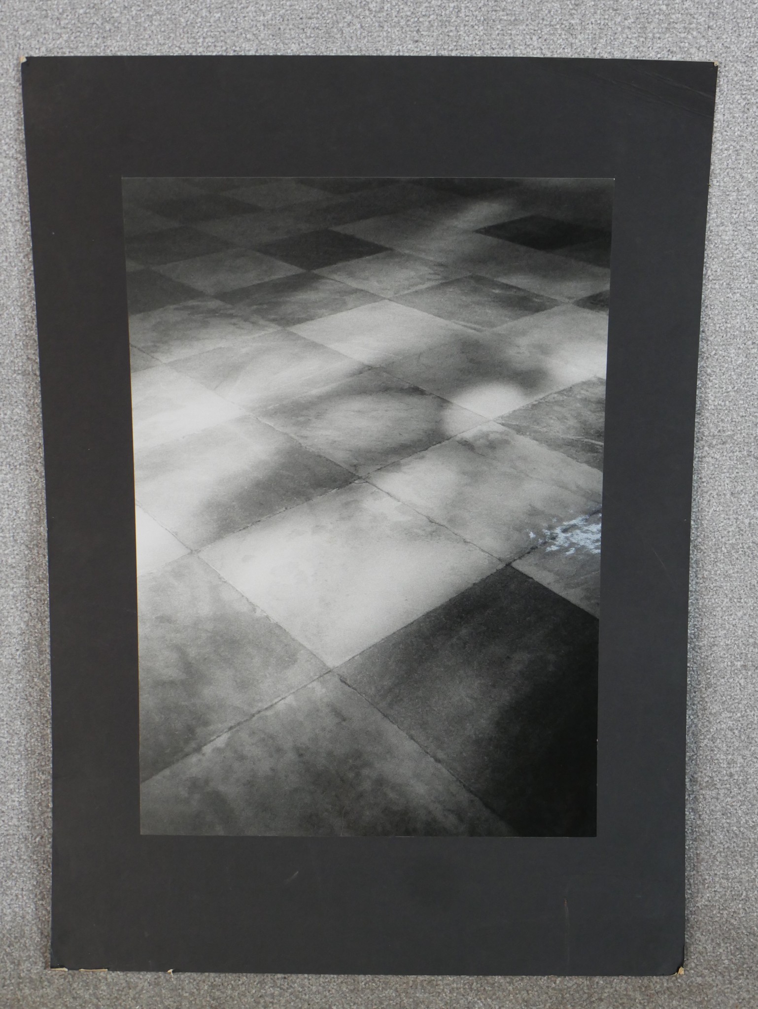 C. D. Mallon (20th century) Tiled Floor, black and white photograph, unframed, mounted, label verso.