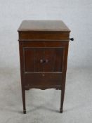 An early 20th century mahogany cased floor standing Columbia Grafonla record player with single