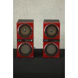 A pair of Sanyo B.10 electric speakers. H.28 W.13 D.20cm. (each)
