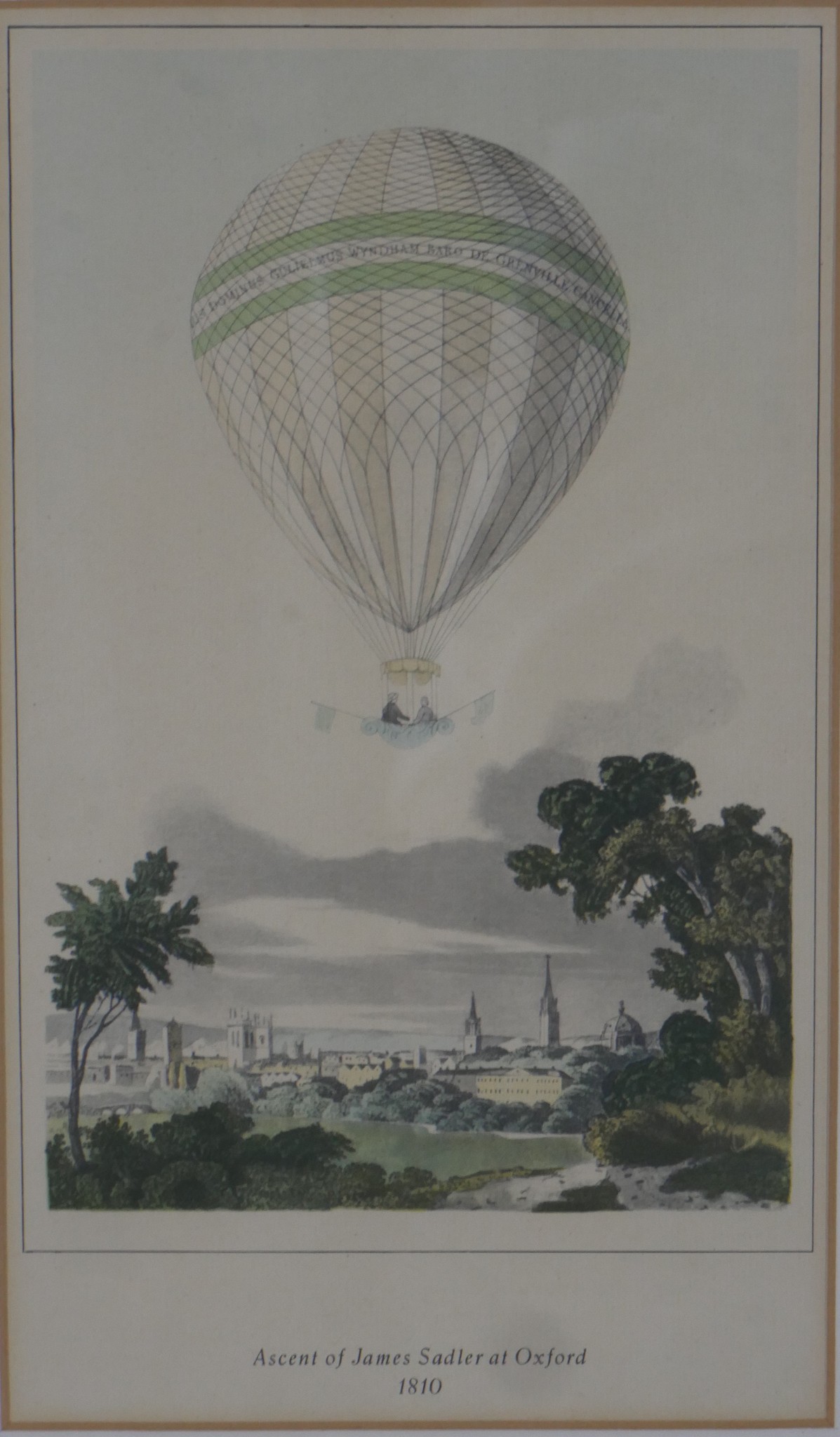 Ascent of James Sadler Two & Modele du Balloon two hot balloon related coloured prints, each - Image 4 of 6