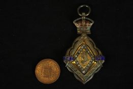 A Queen Victoria diamond Jubilee commemorative Masonic silver jewel by Kenning London, paste set.