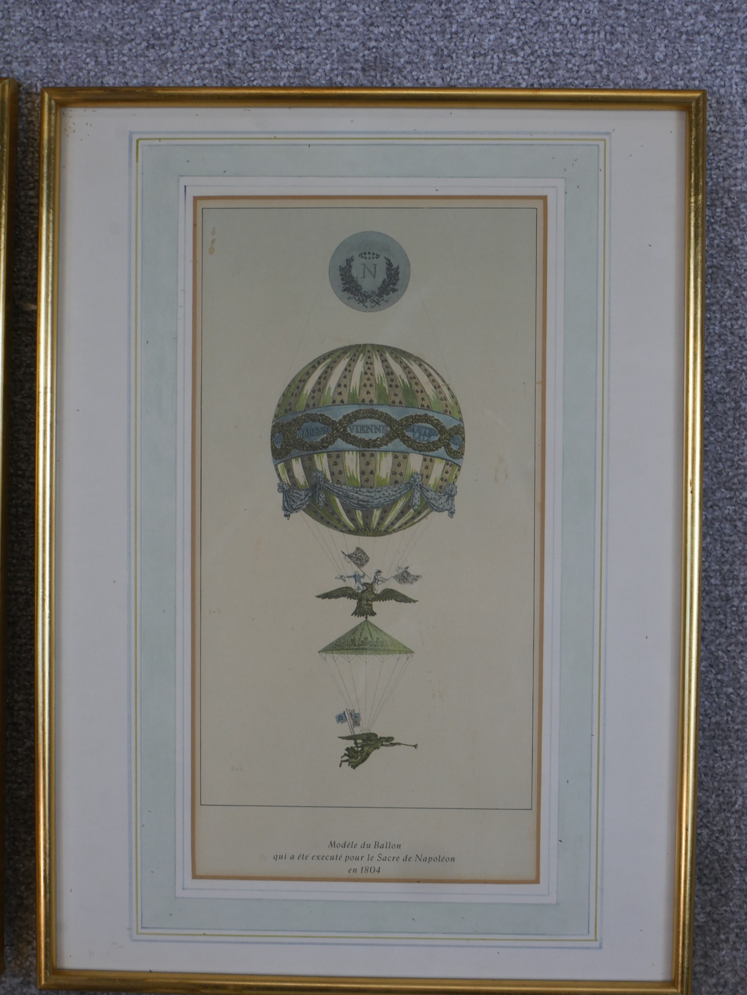 Ascent of James Sadler Two & Modele du Balloon two hot balloon related coloured prints, each - Image 5 of 6
