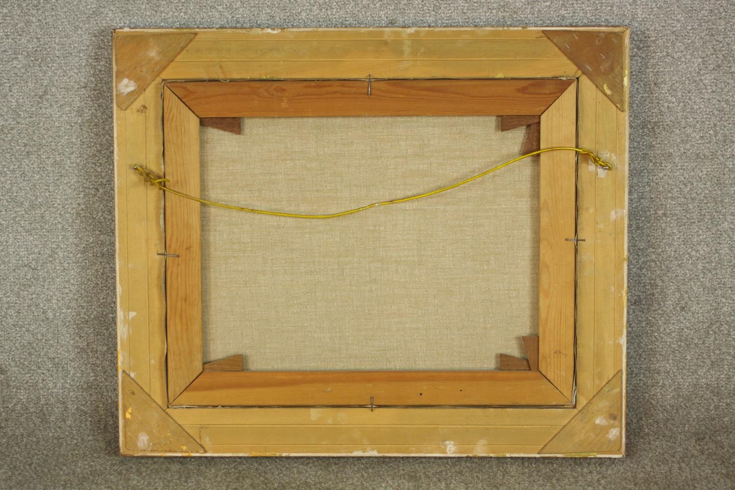 R. A. Bill (20th century), Still life of cheese with glass of water, signed and in a gilt frame. H. - Image 5 of 5