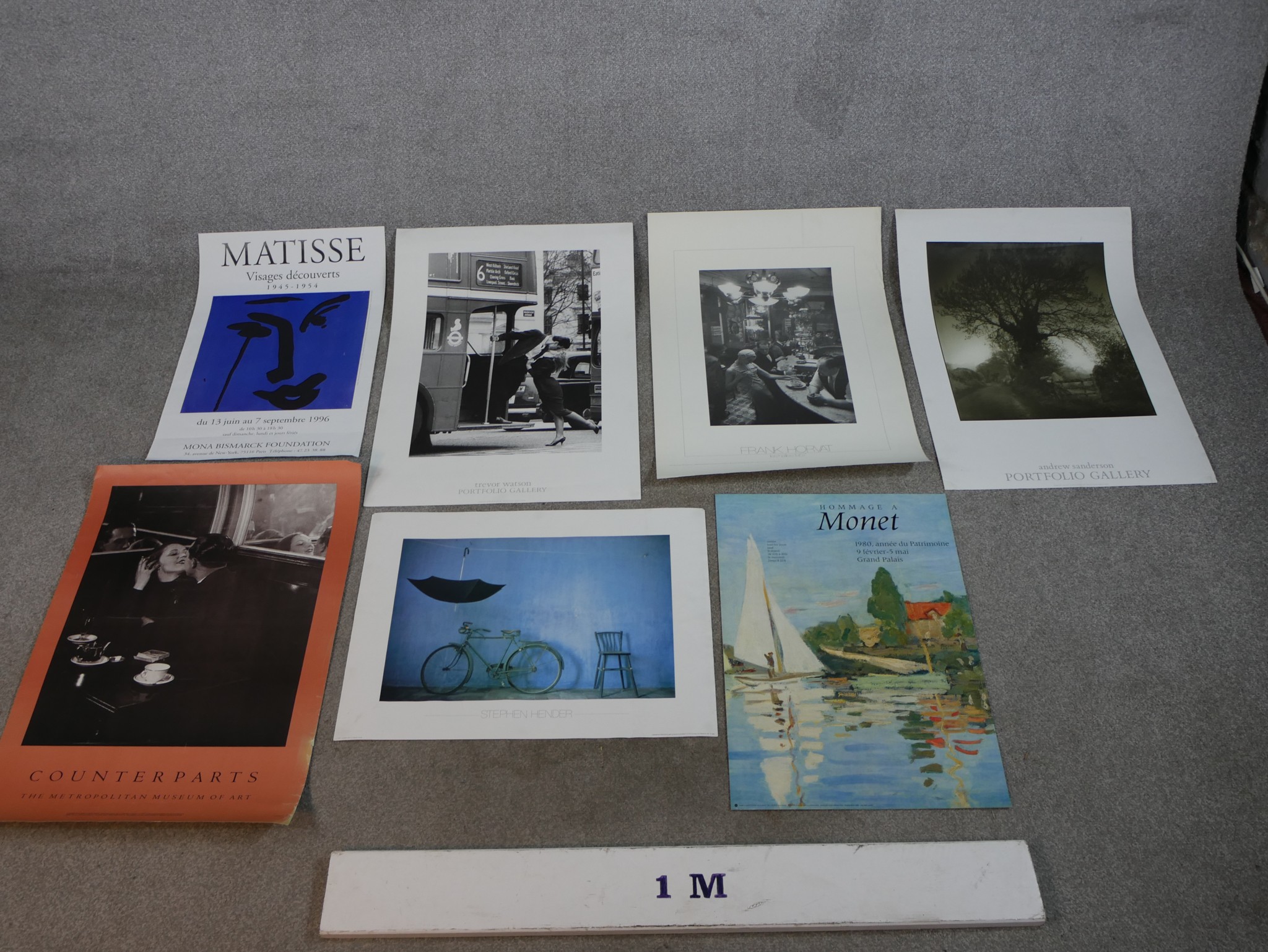 Seven vintage large colour exhibition posters, including Matisse, Monet and Counterparts at the - Image 2 of 9