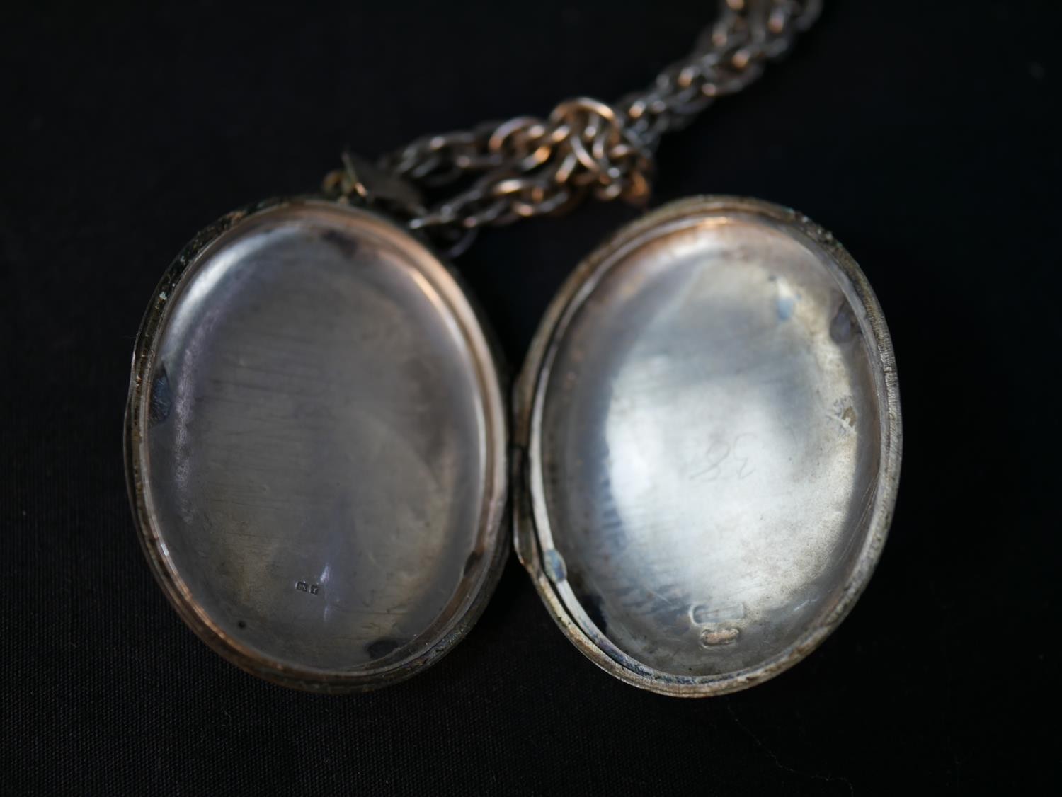 A collection of silver and jewellery, including a silver oval locket and chain, a silver, - Image 11 of 12