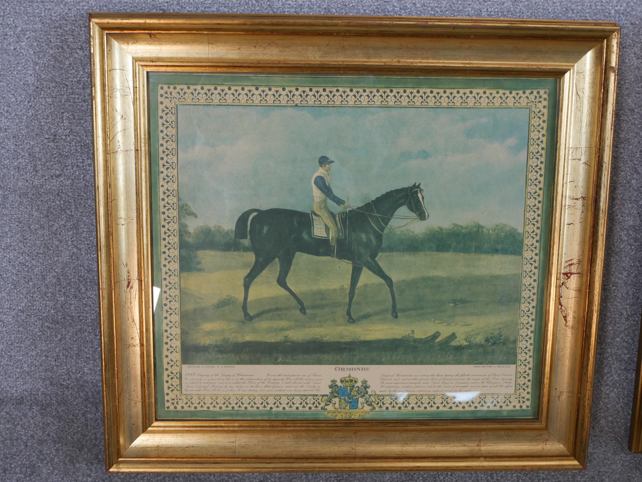 W.J. Shayer (1811 - 1892), two coloured lithographs of famous racing horses 'Ormonde' and 'Eclipse'. - Image 2 of 8