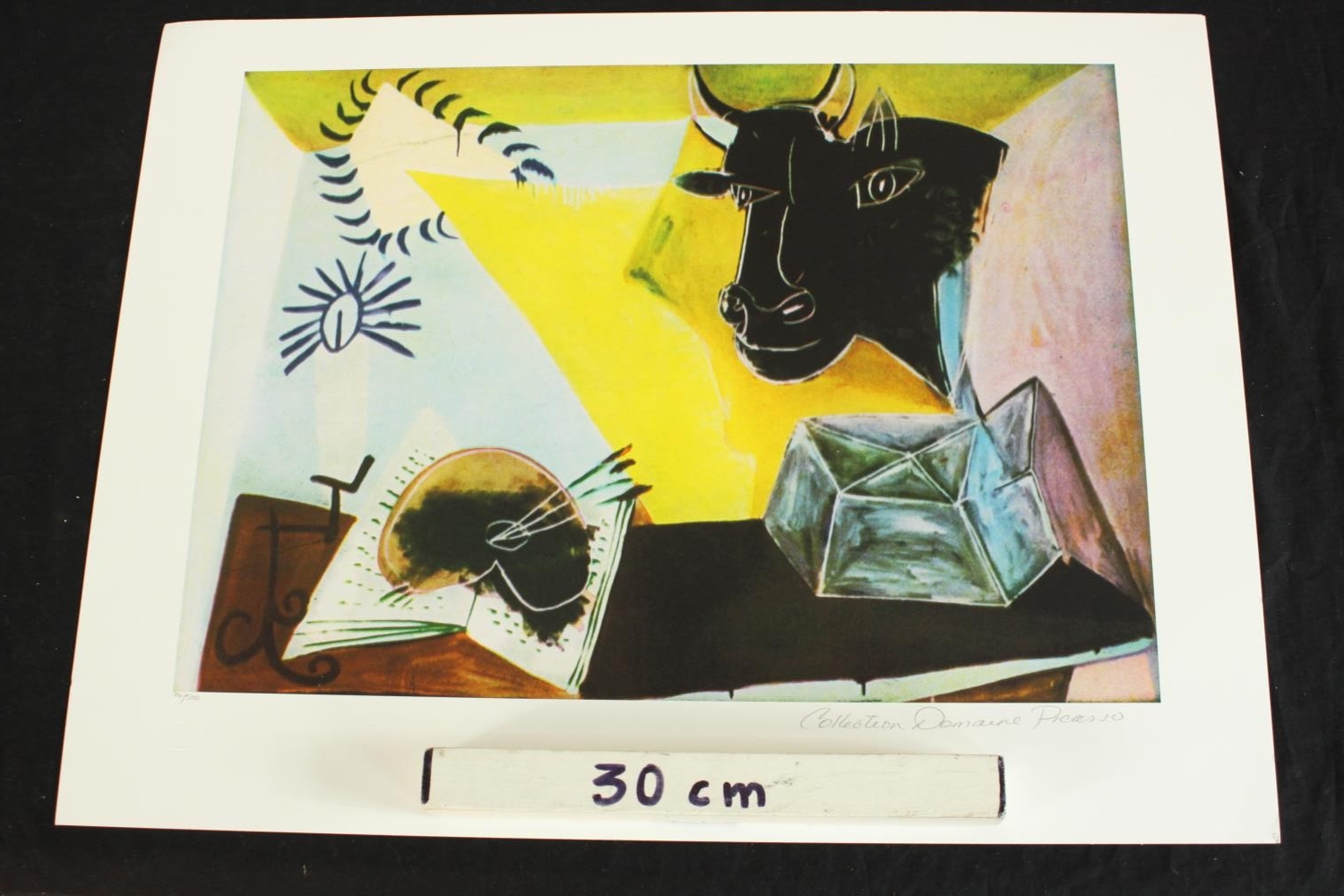 After Pablo Picasso (1881-1973), Stlll Life with Black Bull's head, a coloured limited Collection - Image 3 of 5